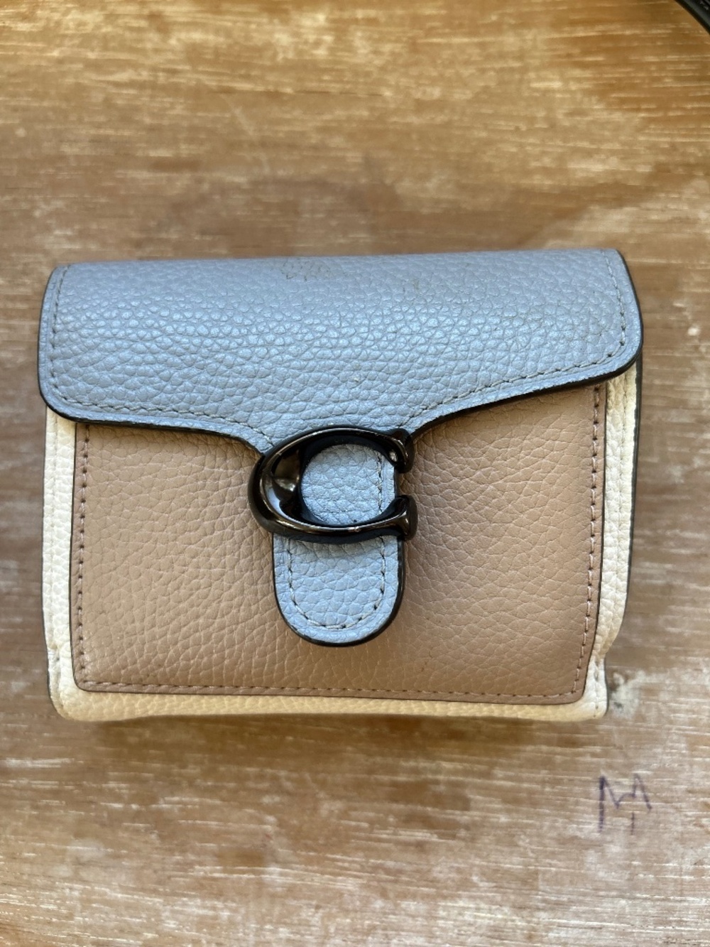 Coach tabby colorblock leather wallet